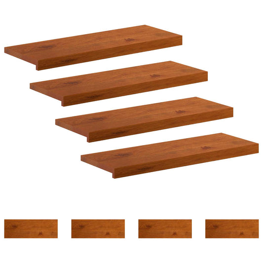 Stair Tread Solid Oak Wood Depth 30 cm 8 pcs Brown 80 cm