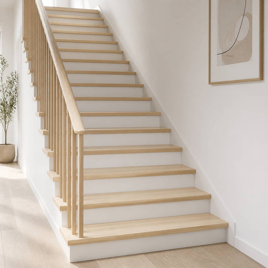 Stair Tread Solid Oak Wood Depth 30 cm 12 pcs White 70 cm