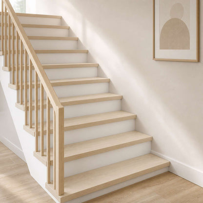 Stair Tread Solid Oak Wood Depth 30 cm 20 pcs White 70 cm
