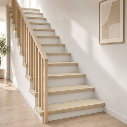 Stair Tread Solid Oak Wood Depth 30 cm 20 pcs White 110 cm