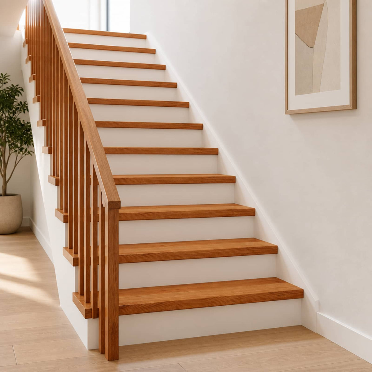 Stair Tread Solid Oak Wood Depth 25 cm 20 pcs Brown 120 cm