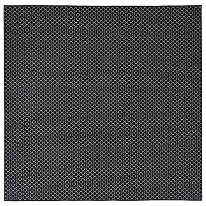 Rug ORIZ 100% Polyester Width 200 cm Black mesh pattern
