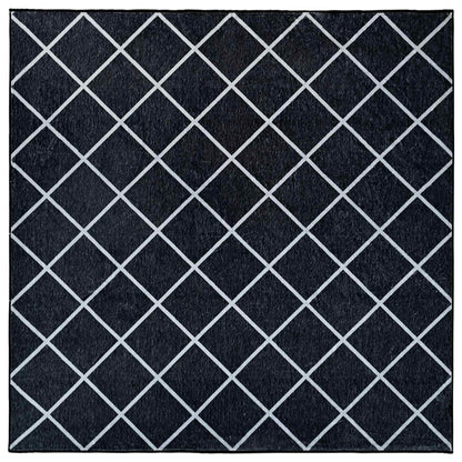 Rug ORIZ 100% Polyester Width 200 cm Black diamond pattern