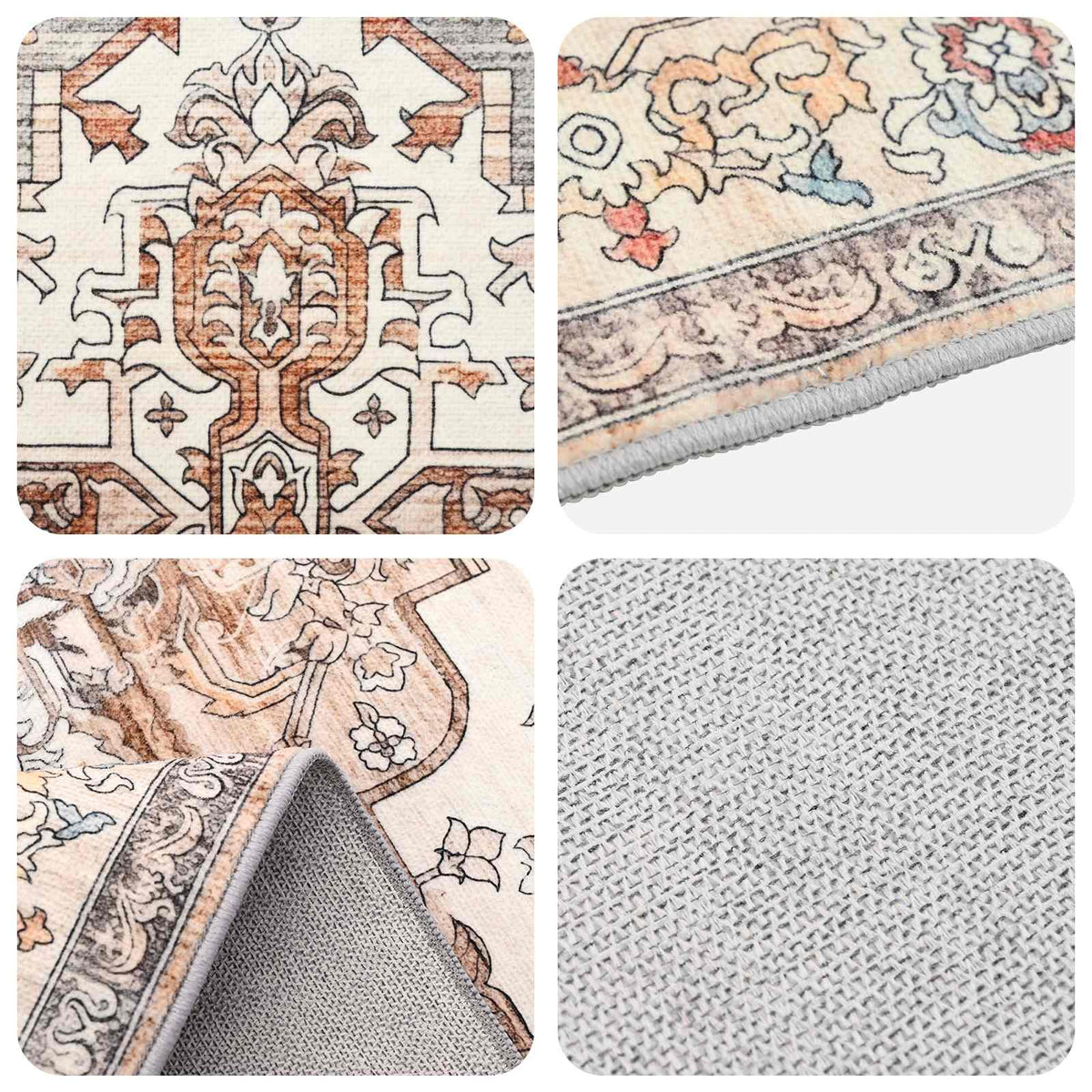 vidaXL Rug ORIZ Brown 160 x 230 cm 100% Polyester 3