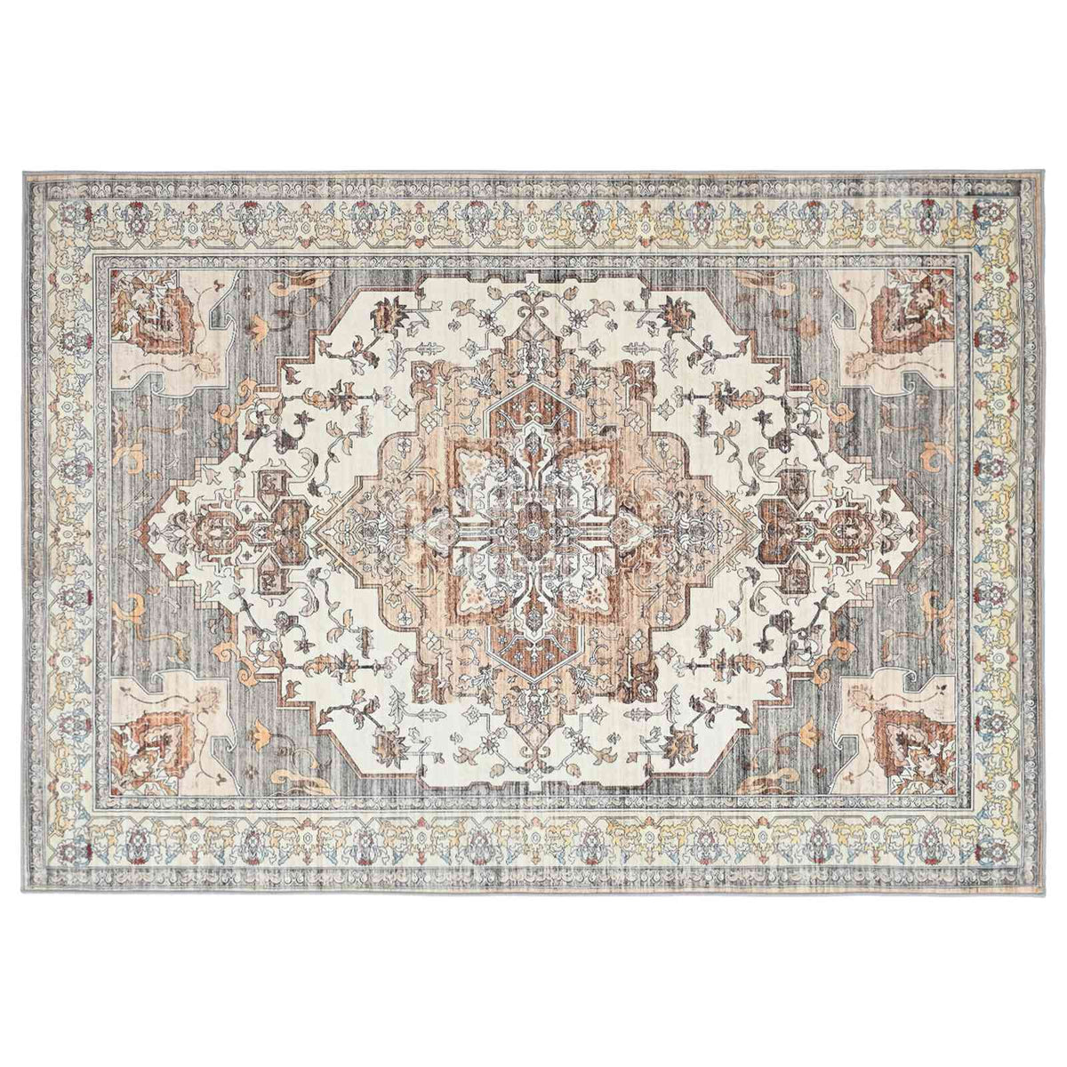 vidaXL Rug ORIZ Brown 160 x 230 cm 100% Polyester 2