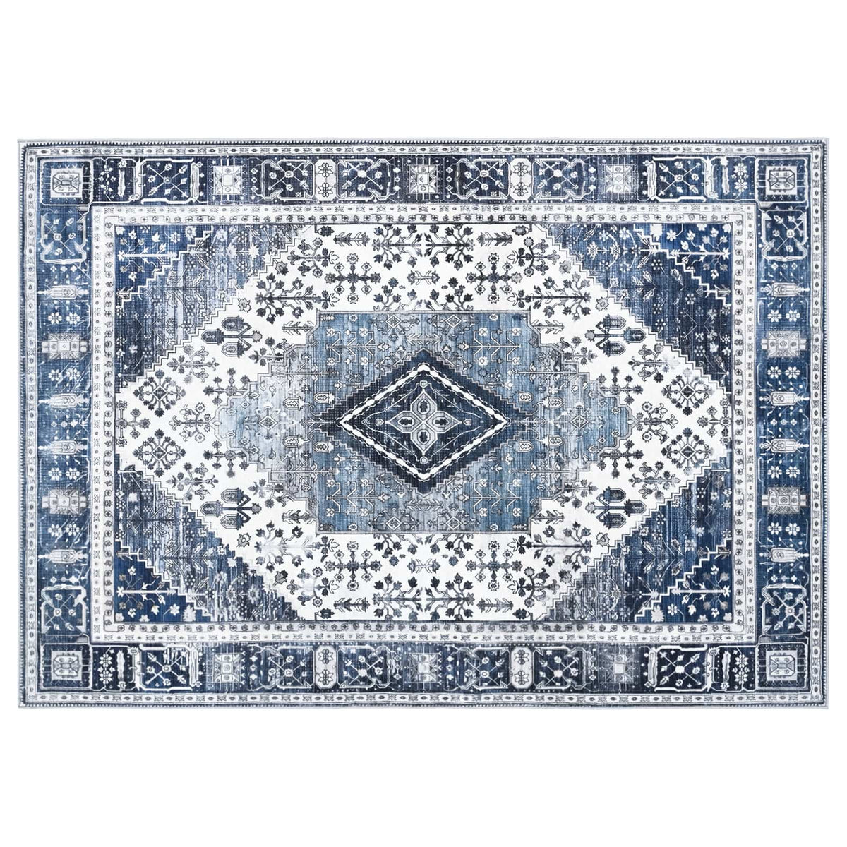 vidaXL Rug ORIZ Dark Blue 160 x 230 cm 100% Polyester 2