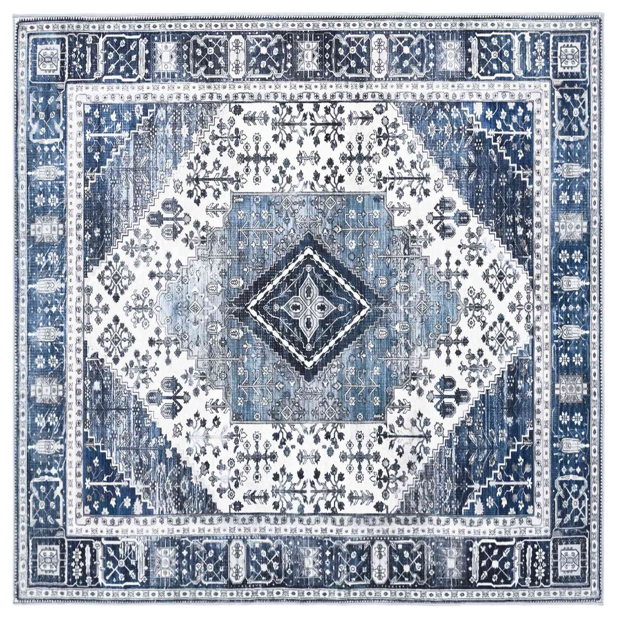 Rug ORIZ 100% Polyester Width 200 cm Dark blue