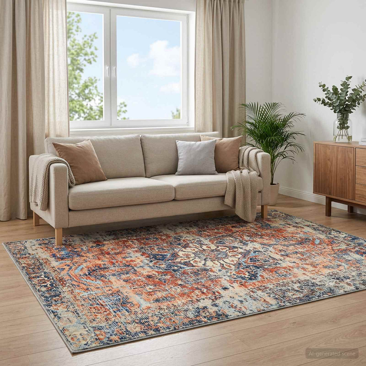 vidaXL Rug ORIZ 100% Polyester Width 200 cm