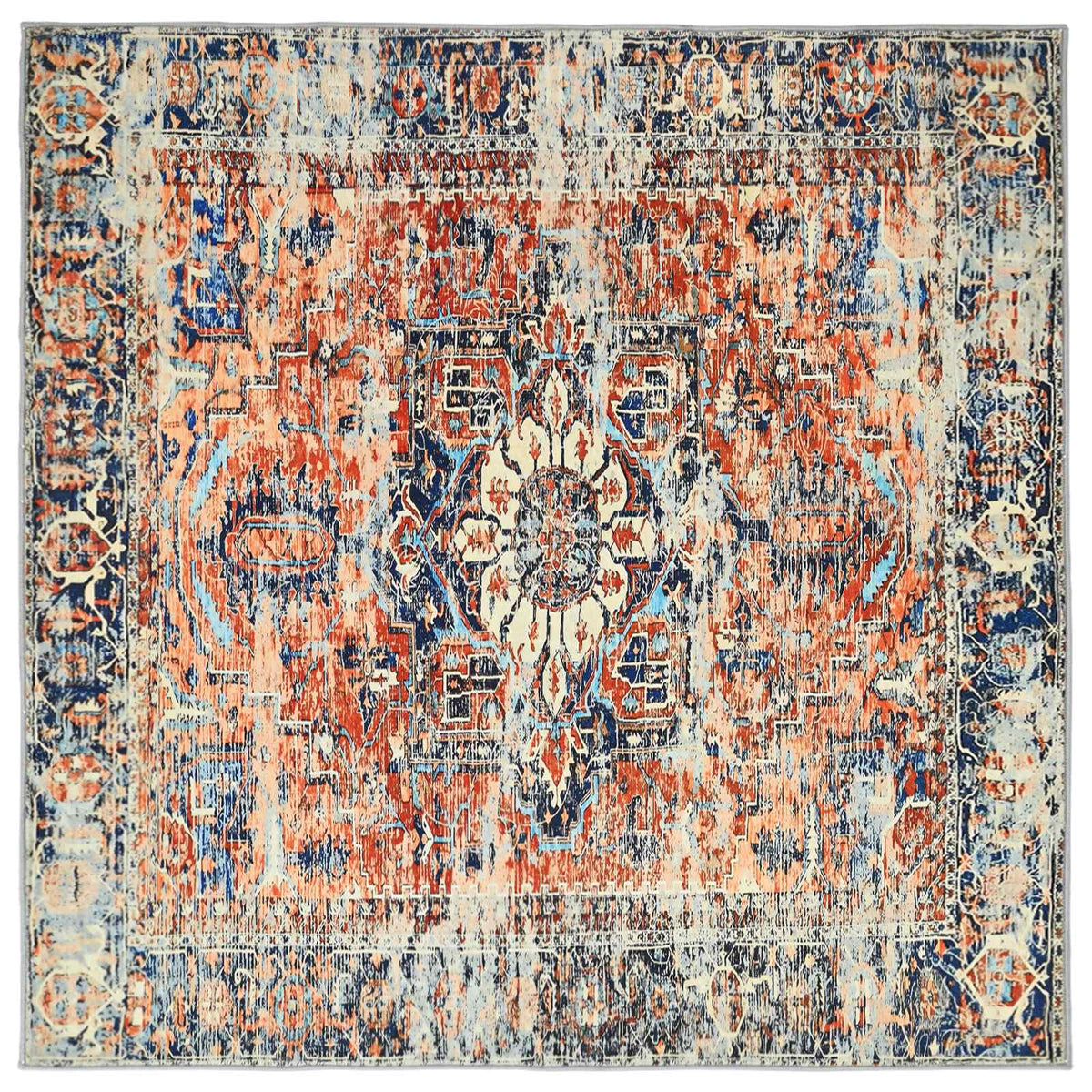 vidaXL Rug ORIZ Orange 200 x 200 cm 100% Polyester 2