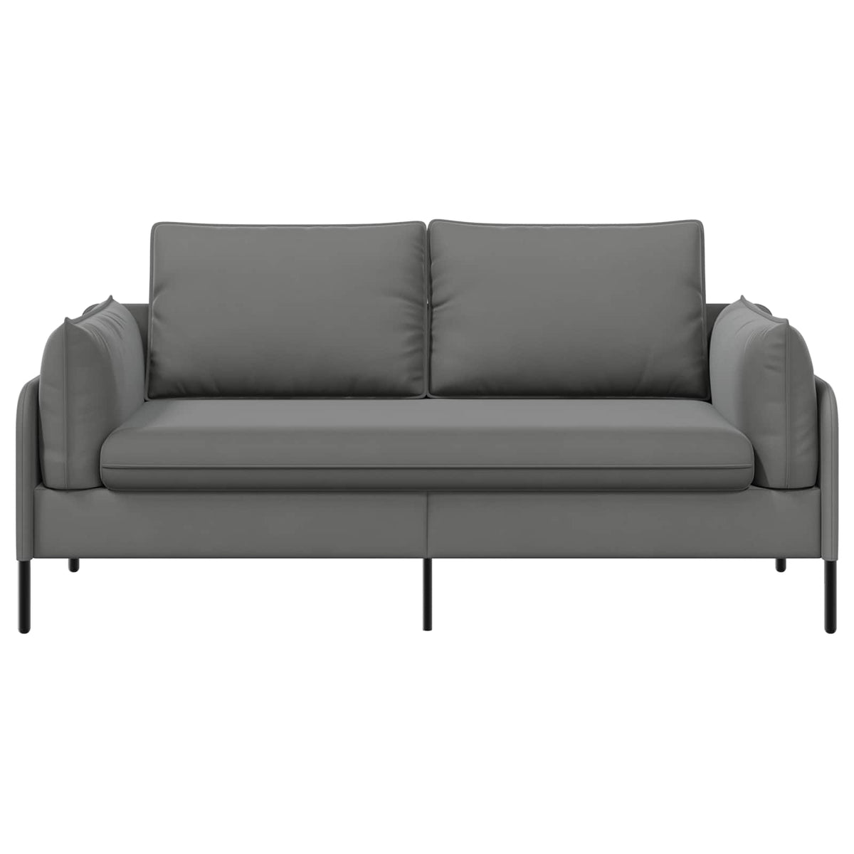 2-Seater Sofa 2-Seater 188 x 81 x 89 cm Velvet 145 cm Dark grey