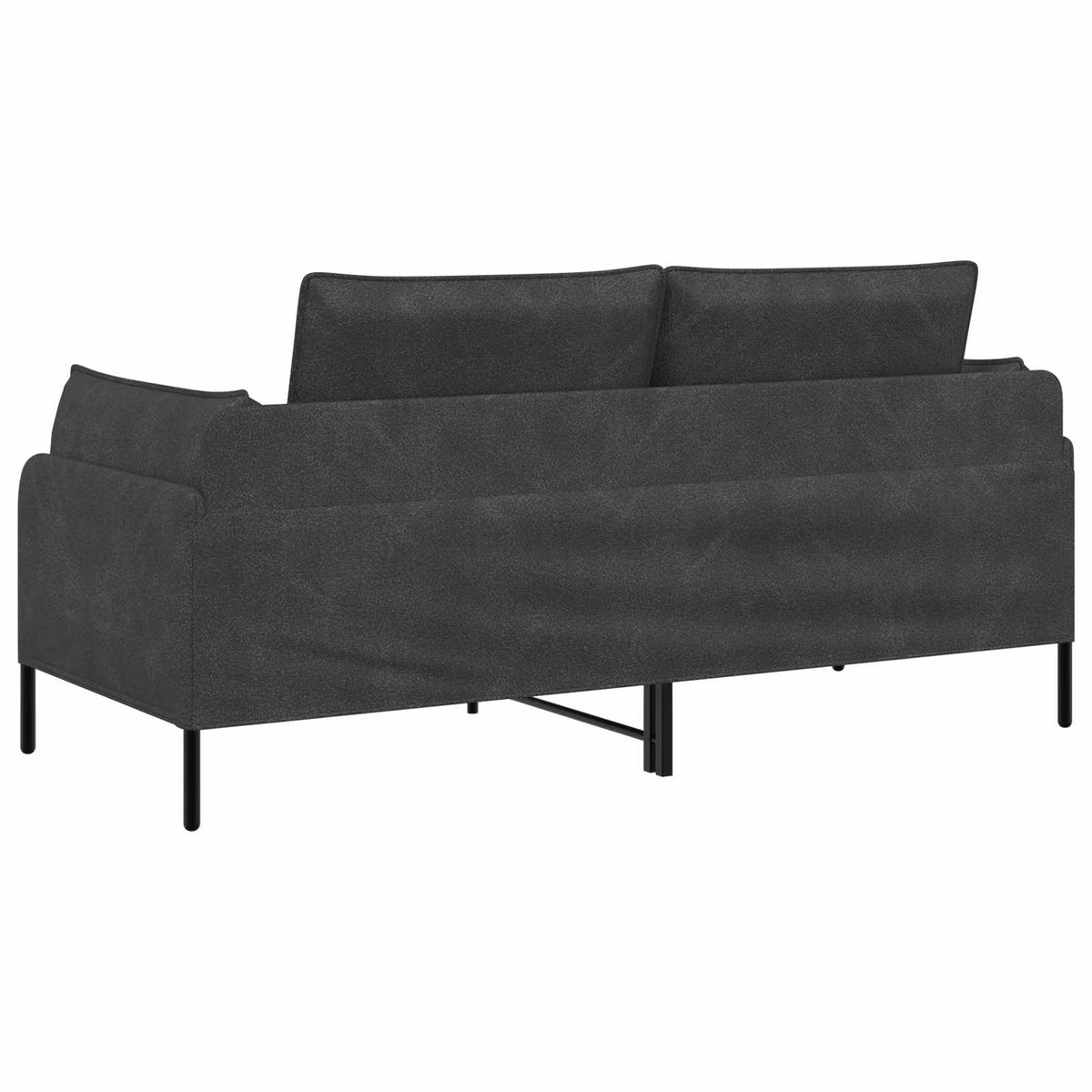 2-Seater Sofa 188 x 81 x 89 cm Faux Leather Black