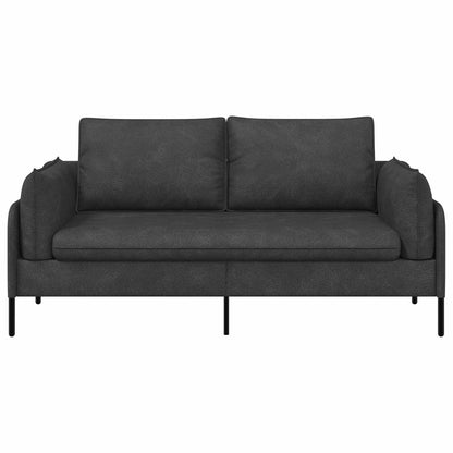 2-Seater Sofa 188 x 81 x 89 cm Faux Leather Black