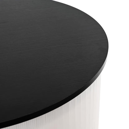 Trade Show Counter Ø 60 x 93 cm Black and white