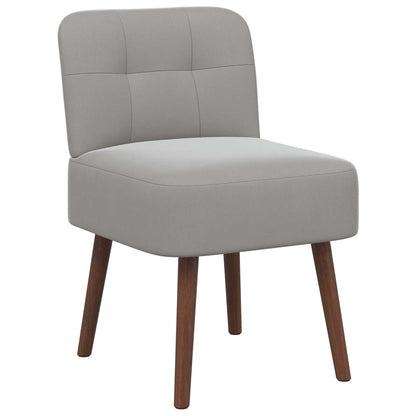 vidaXL Slipper Chair Light Grey Velvet 2