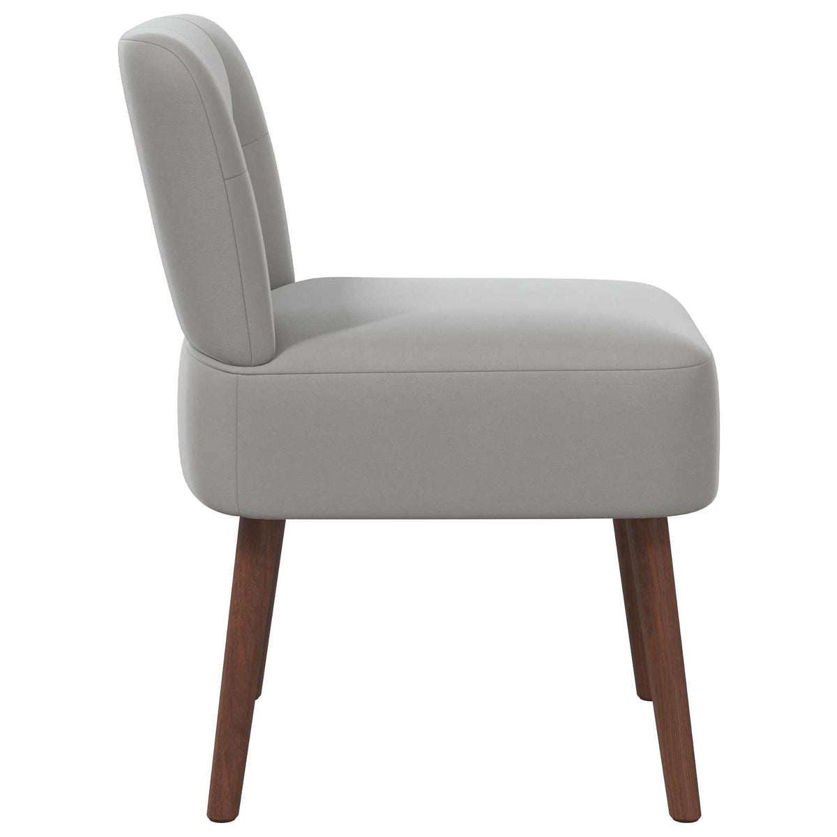 vidaXL Slipper Chair Light Grey Velvet 4
