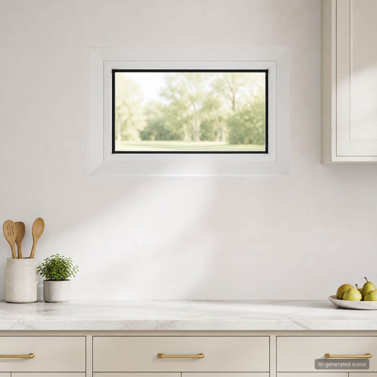 vidaXL Cellar Window Internal Colour White RISOR 40 x 30 cm 1