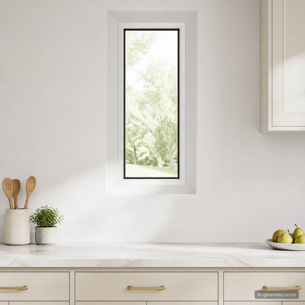 vidaXL Cellar Window Internal Colour White RISOR 30 x 35 cm 1