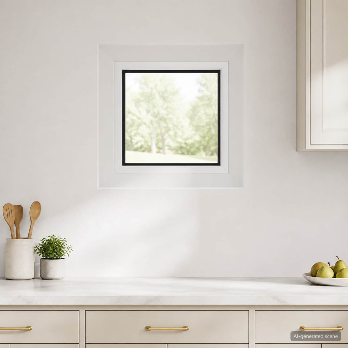 vidaXL Cellar Window Internal Colour White RISOR 35 x 35 cm 1