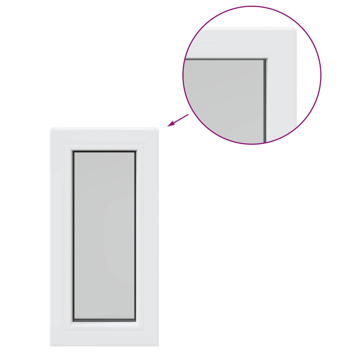 vidaXL Cellar Window Internal Colour White RISOR 30 x 45 cm 2
