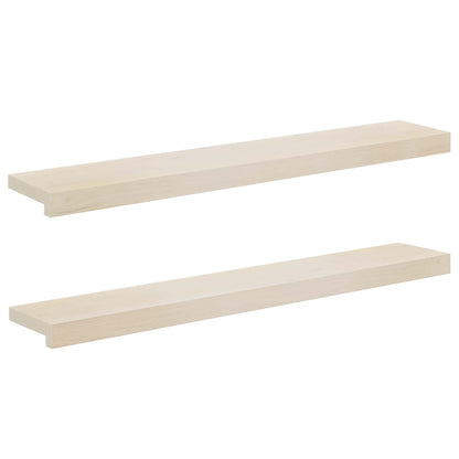 vidaXL Window Sills 2 pcs White 100 x 20 x 2 cm Solid Oak Wood 2