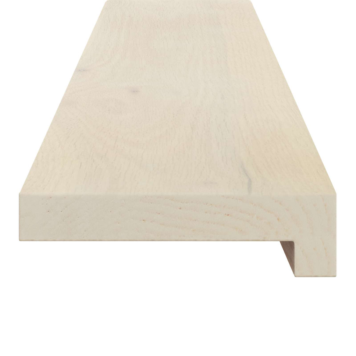 vidaXL Window Sills 2 pcs White 100 x 20 x 2 cm Solid Oak Wood 4