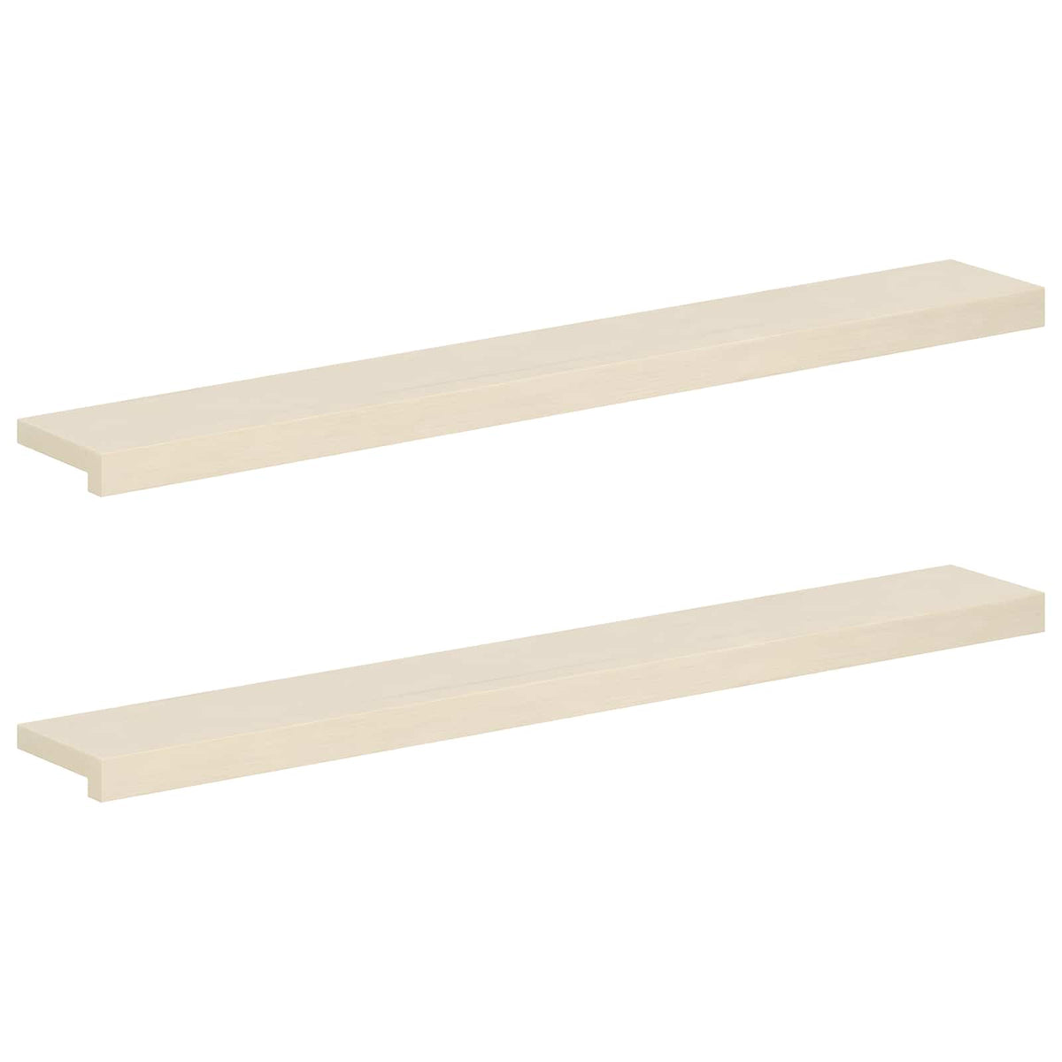 vidaXL Window Sills 2 pcs White 110 x 20 x 2 cm Solid Oak Wood 2