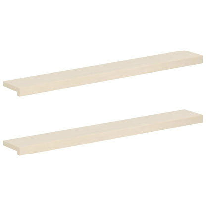 vidaXL Window Sills 2 pcs White 110 x 20 x 2 cm Solid Oak Wood 2