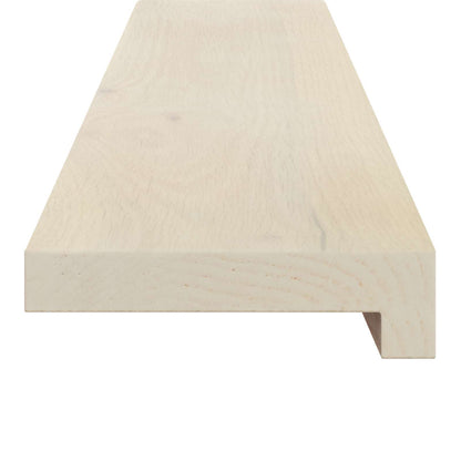 vidaXL Window Sills 2 pcs White 80 x 25 x 2 cm Solid Oak Wood 4