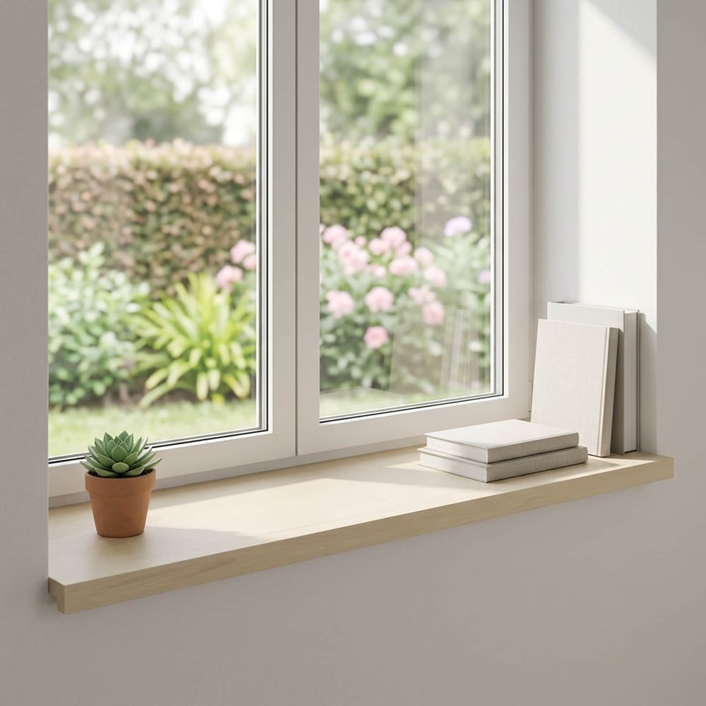 Window Sills 2 pcs Solid Oak Wood Depth 40 cm White 70 cm