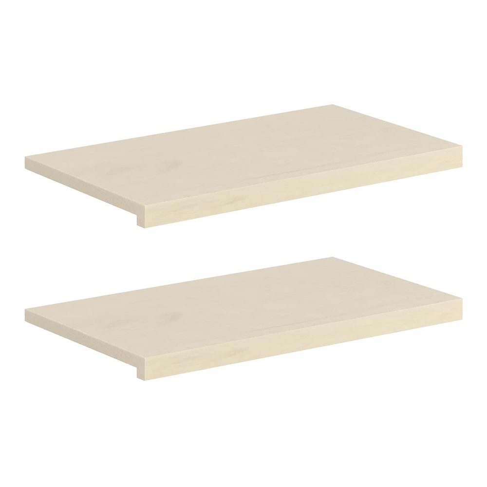 Window Sills 2 pcs Solid Oak Wood Depth 40 cm White 70 cm