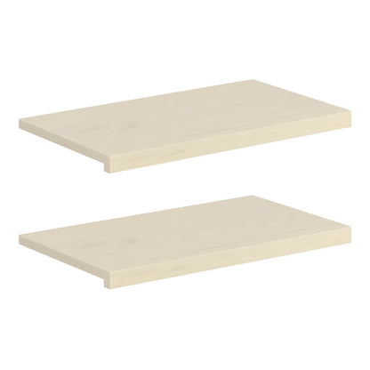 Window Sills 2 pcs Solid Oak Wood Depth 40 cm White 70 cm