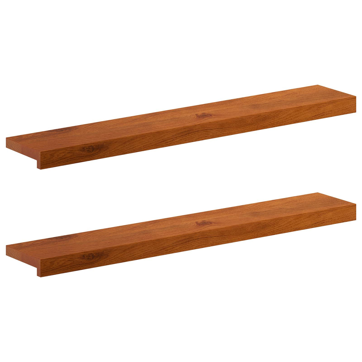 vidaXL Window Sills 2 pcs Brown 100 x 20 x 2 cm Solid Oak Wood 2