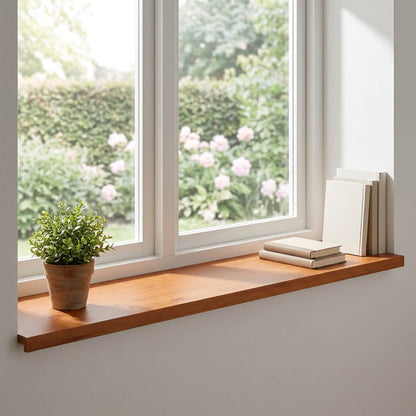 Window Sills 2 pcs Solid Oak Wood Depth 40 cm Brown 110 cm