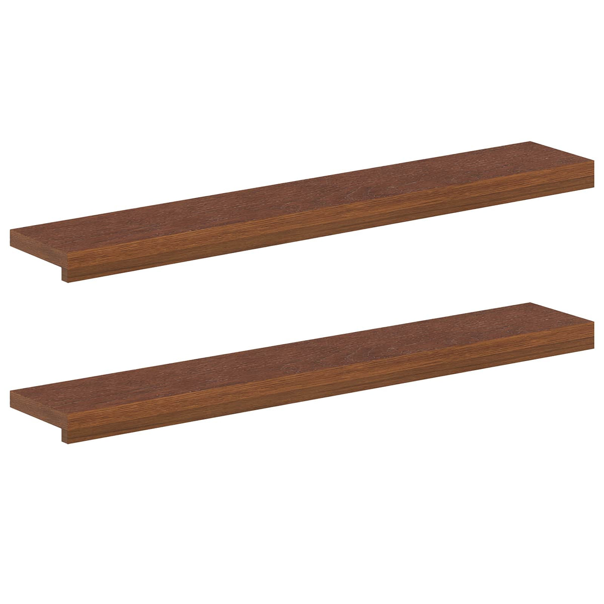 vidaXL Window Sills 2 pcs Dark Brown 100 x 20 x 2 cm Solid Oak Wood 2