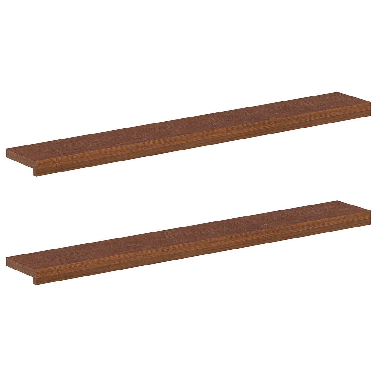 vidaXL Window Sills 2 pcs Dark Brown 110 x 20 x 2 cm Solid Oak Wood 2