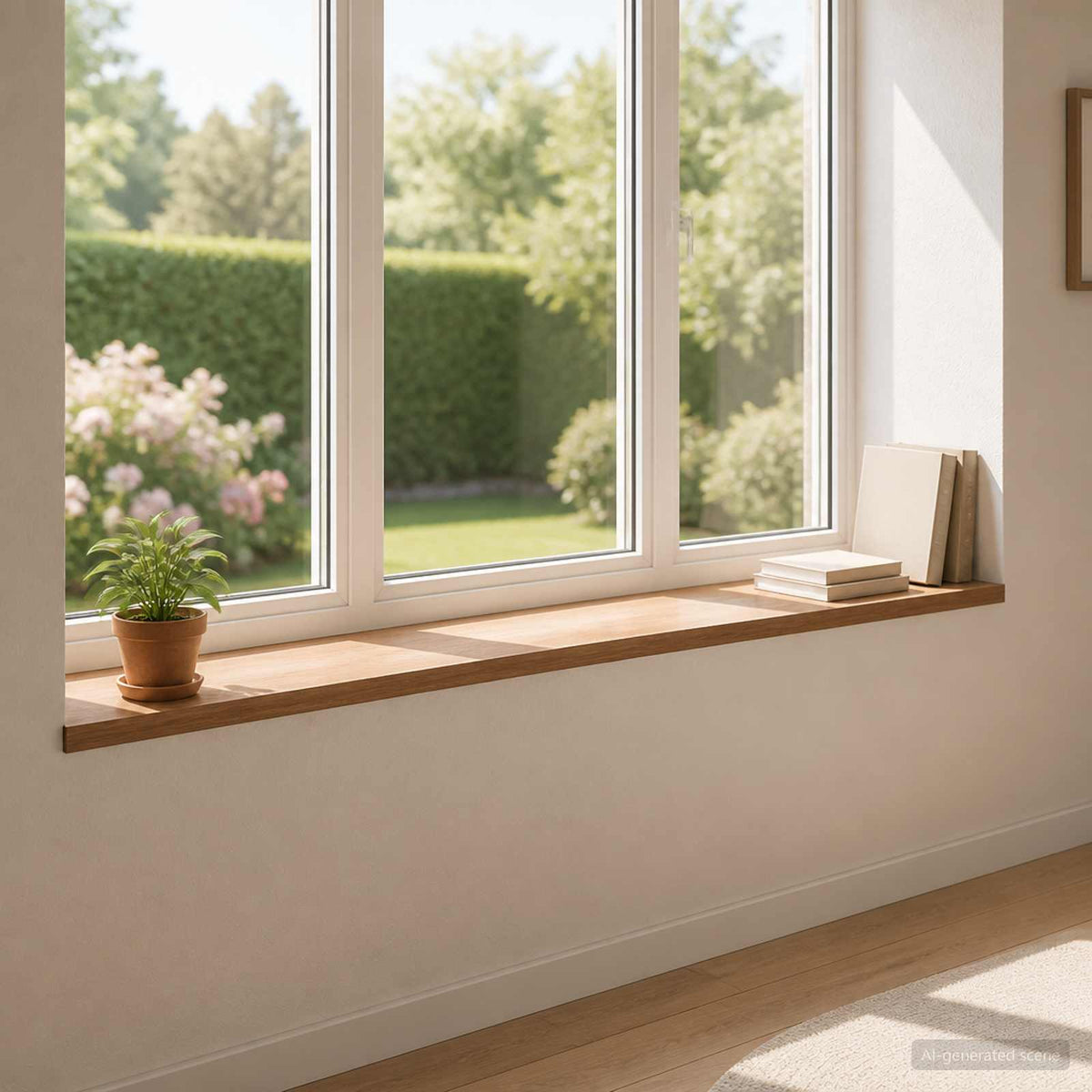 vidaXL Window Sills 2 pcs Dark Brown 110 x 25 x 2 cm Solid Oak Wood 1