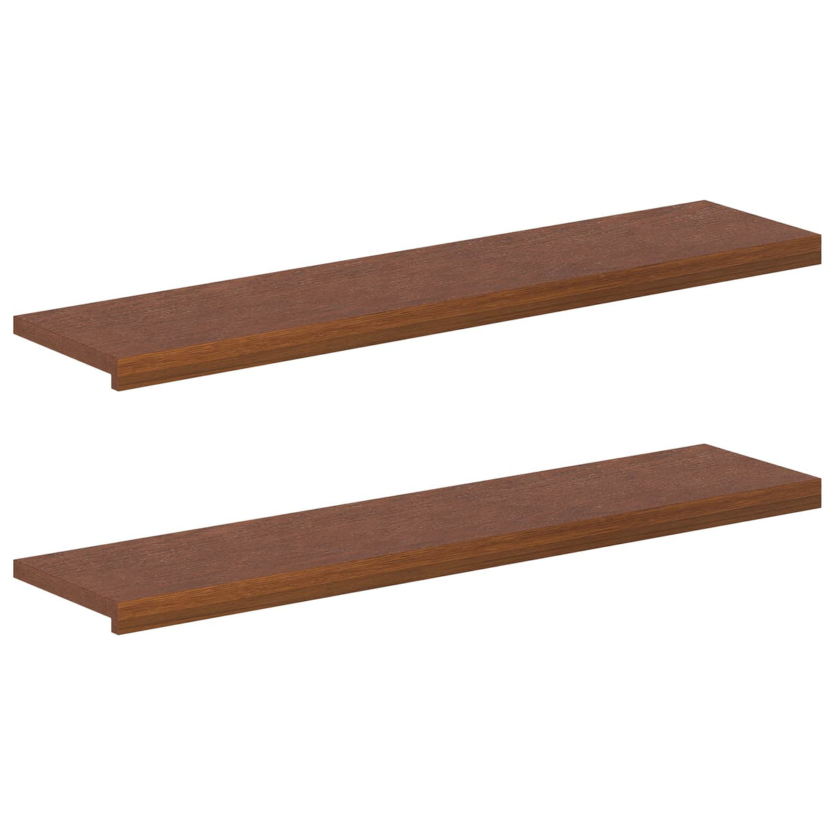 vidaXL Window Sills 2 pcs Dark Brown 110 x 25 x 2 cm Solid Oak Wood 2