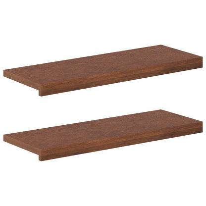 vidaXL Window Sills 2 pcs Dark Brown 70 x 30 x 2 cm Solid Oak Wood 2