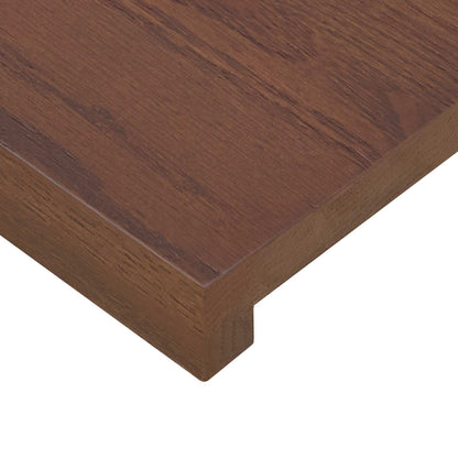 vidaXL Window Sills 2 pcs Dark Brown 80 x 30 x 2 cm Solid Oak Wood 6