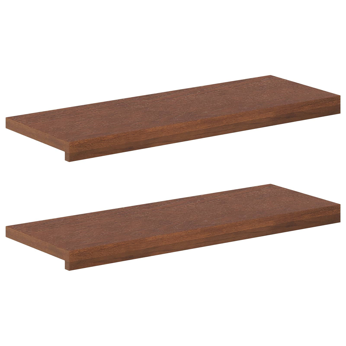 vidaXL Window Sills 2 pcs Dark Brown 80 x 30 x 2 cm Solid Oak Wood 2