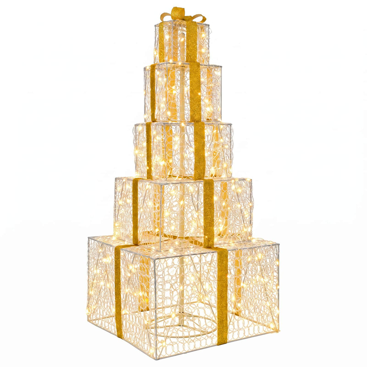 Christmas LED Gift Box Stack 250 LEDs Warm white