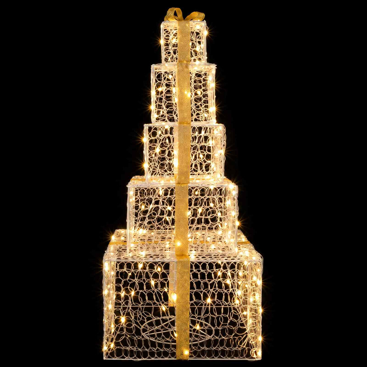 Christmas LED Gift Box Stack 250 LEDs Warm white