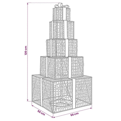 Christmas LED Gift Box Stack 250 LEDs Warm white