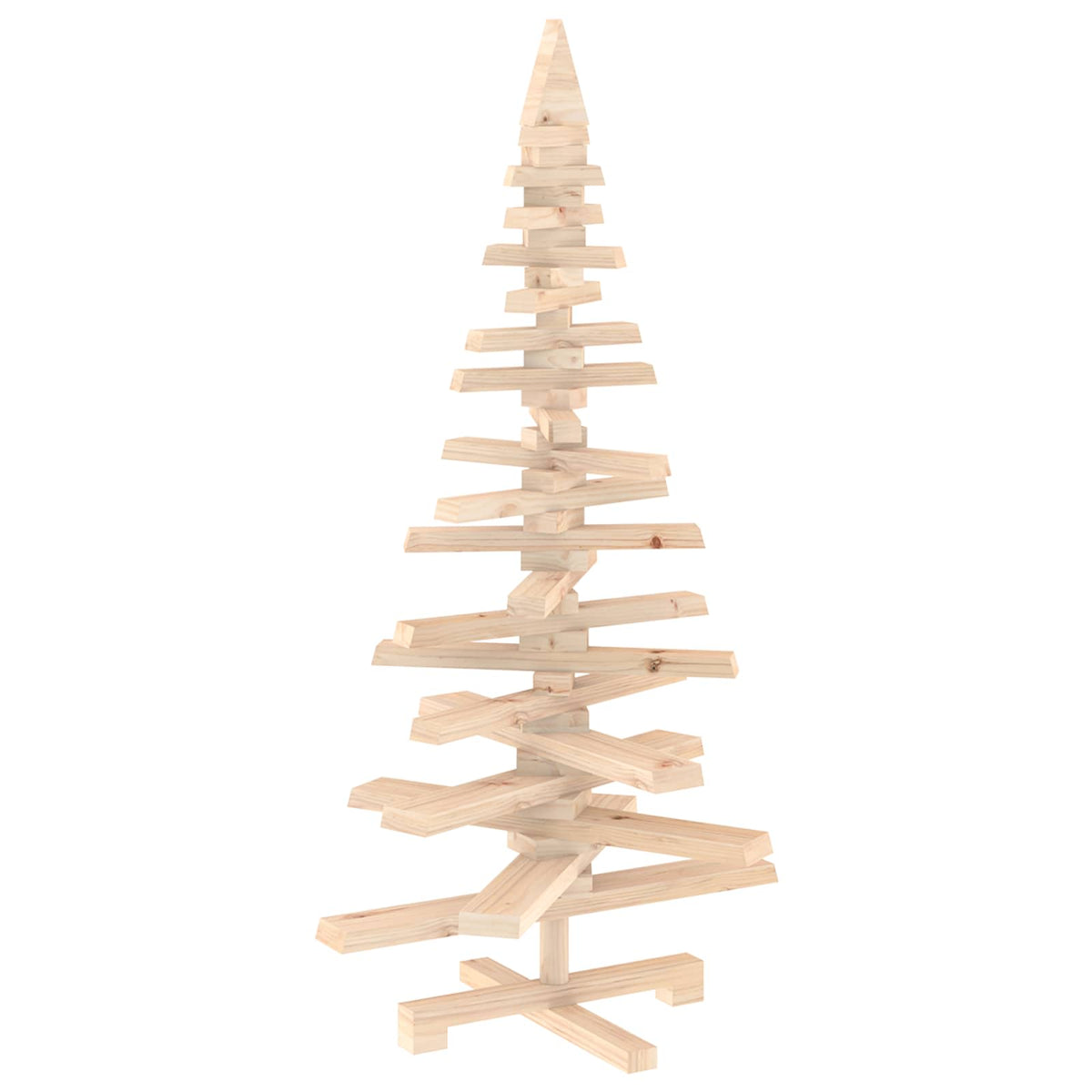 Wooden Christmas Tree KOTKA Solid Pine Wood Natural (unfinished) 120 cm