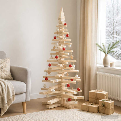 vidaXL Wooden Christmas Tree KOTKA Solid Pine Wood