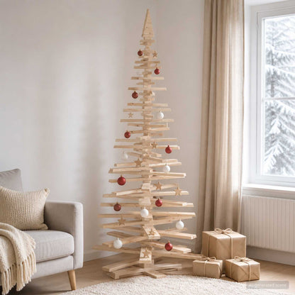 vidaXL Wooden Christmas Tree KOTKA Solid Pine Wood
