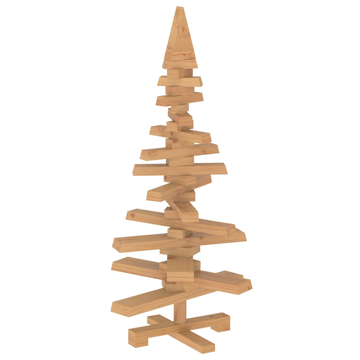 Wooden Christmas Tree KOTKA Solid Pine Wood Brown finish 90 cm