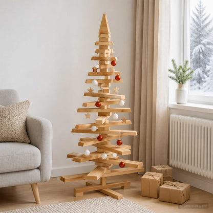 vidaXL Wooden Christmas Tree KOTKA Solid Pine Wood