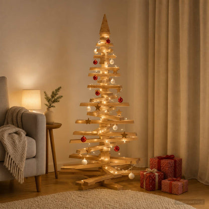 vidaXL Wooden Christmas Tree KOTKA Solid Pine Wood