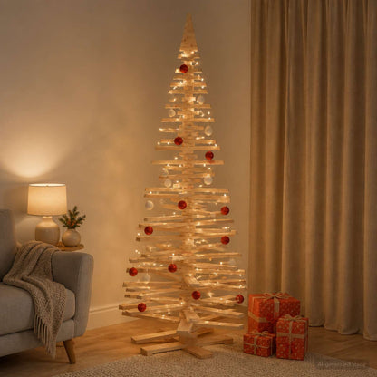 vidaXL Wooden Christmas Tree KOTKA Solid Pine Wood